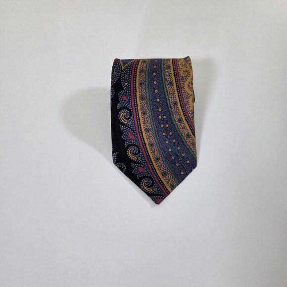 Avanzata Silk Tie Multicolor Paisley Boho Handcrafted Canada W 4 L 58.25 inches - Picture 16 of 16